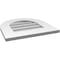 Ekena Millwork Round Top Surface Mount PVC Gable Vent: Non-Functional, w/ 3-1/2"W x 1"P Standard Frame, 18"W x 18"H GVPRT18X1801SN - alternate 2